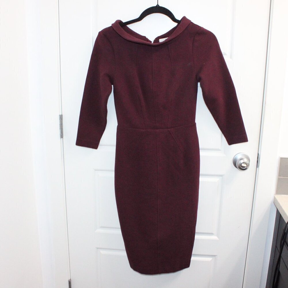 3/$30 Boden Misses Size 2 Petite Burgundy Career